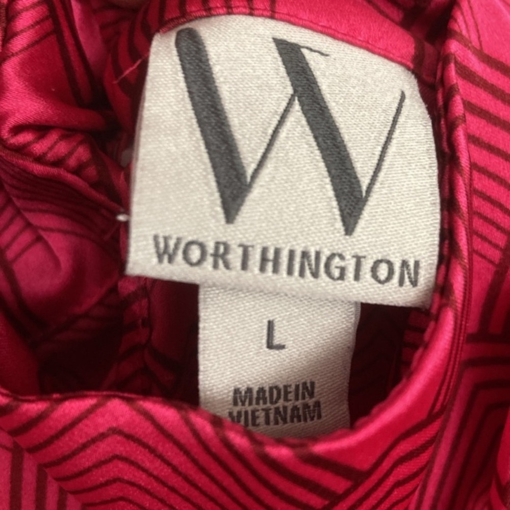 Worthington Blouse Raspberry Pink - Picture 4 of 7